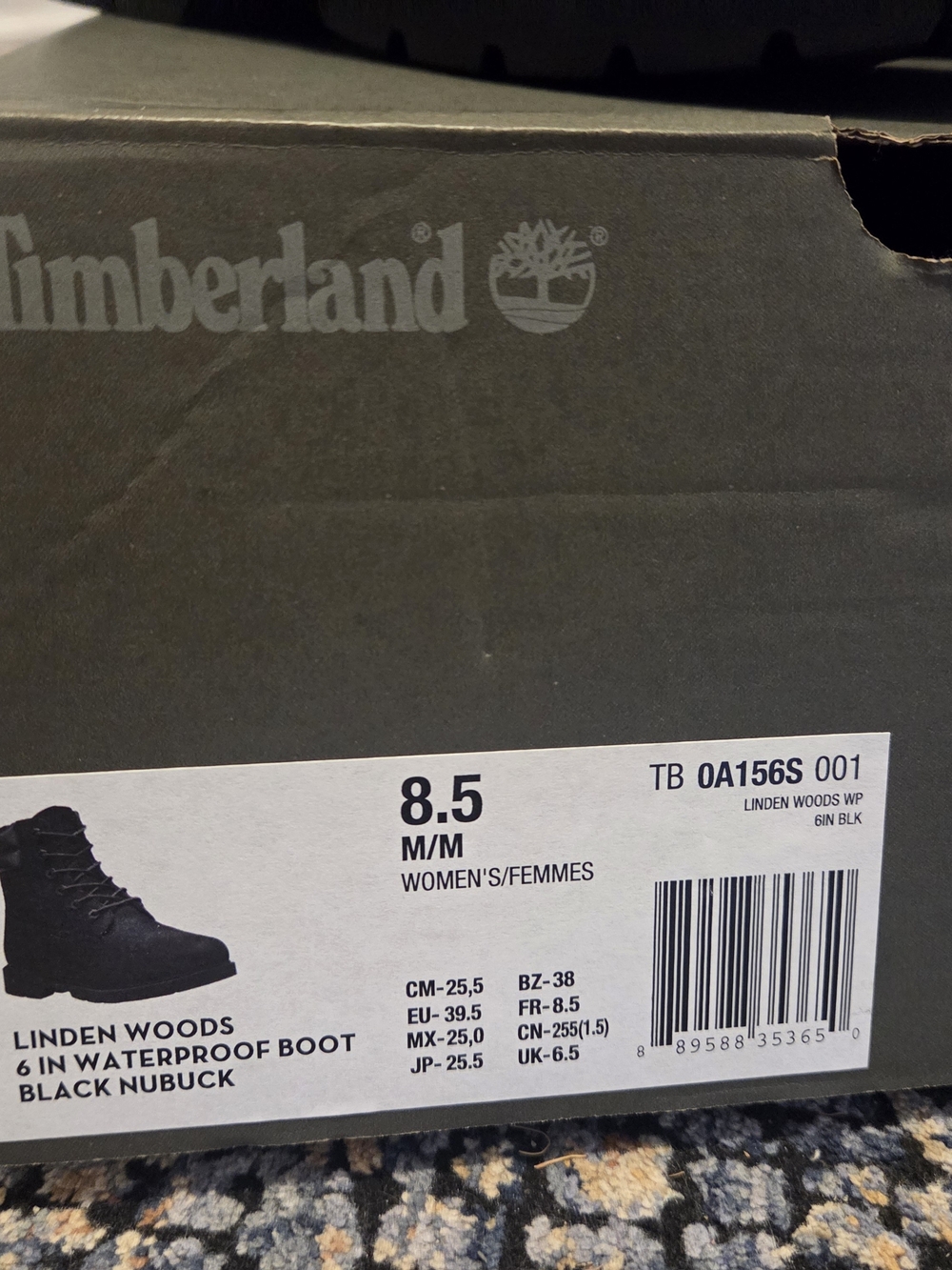 Women's Timberland Linden Woods 6" Waterproof Boot - Black